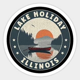 Lake Holiday Illinois Sunset Sticker